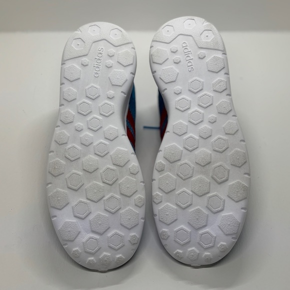 2014 ADIDAS NEO LITE RACER K RUNNING SHOE BLUE RED MEN'S 5 - WOMEN 6 - Picture 5 of 6